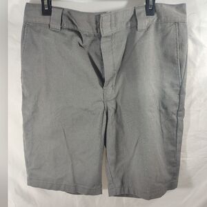 Dickies Gray Flat Front Shorts Lightweight Casual